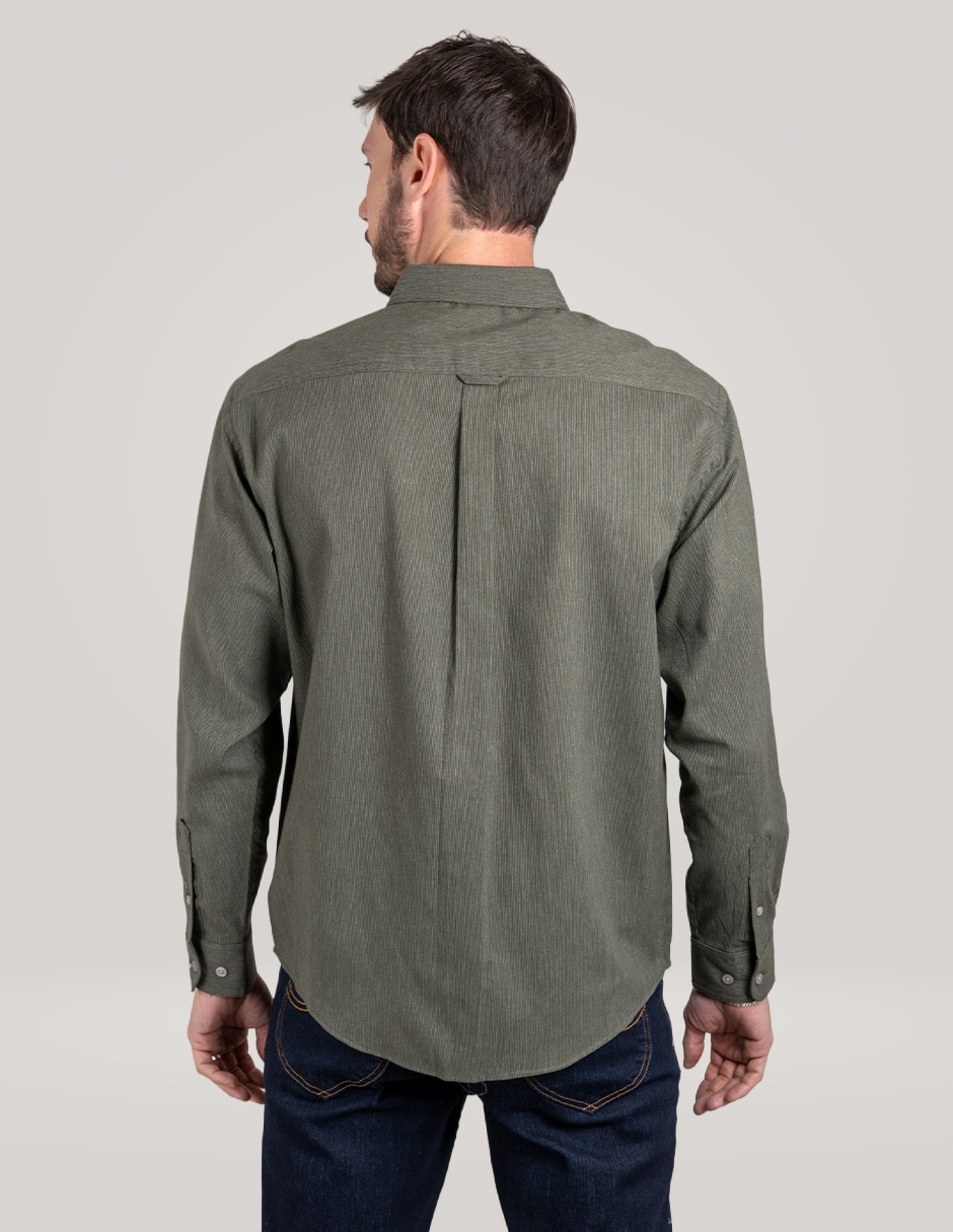 Camisa casual de algodón manga larga para hombre 2