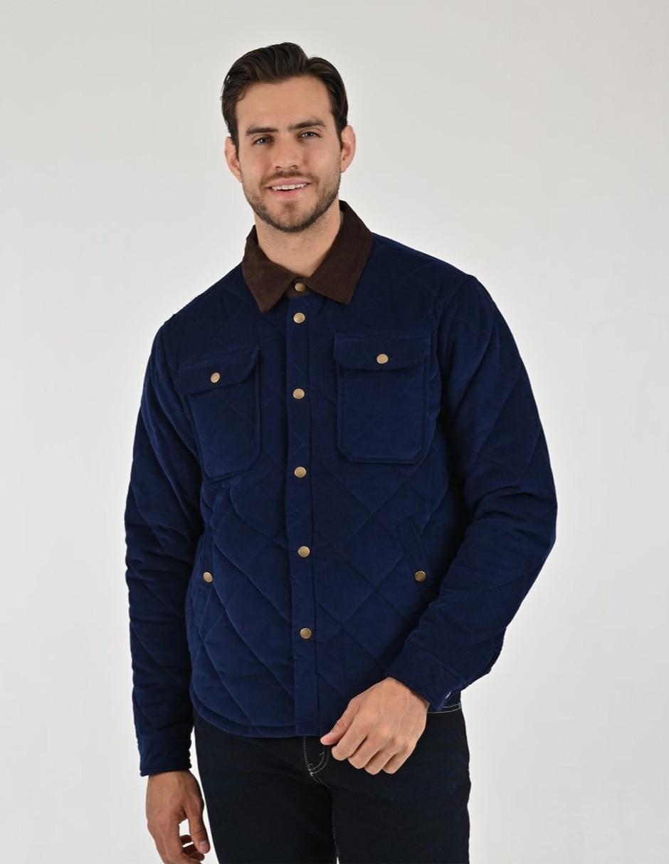 Chamarra casualde pana con bolsillos para hombre Chamarra casualde pana con bolsillos para hombre