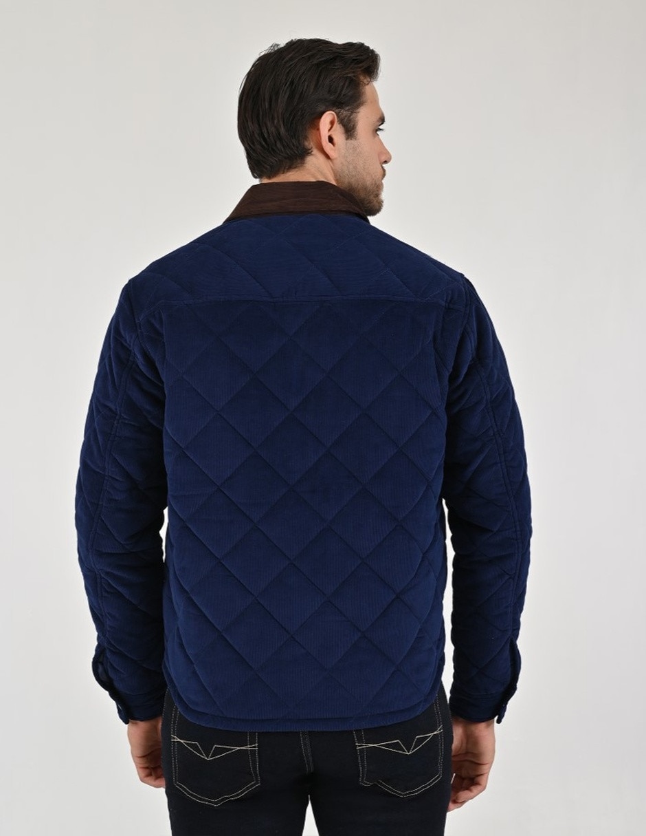 Chamarra casualde pana con bolsillos para hombre 4