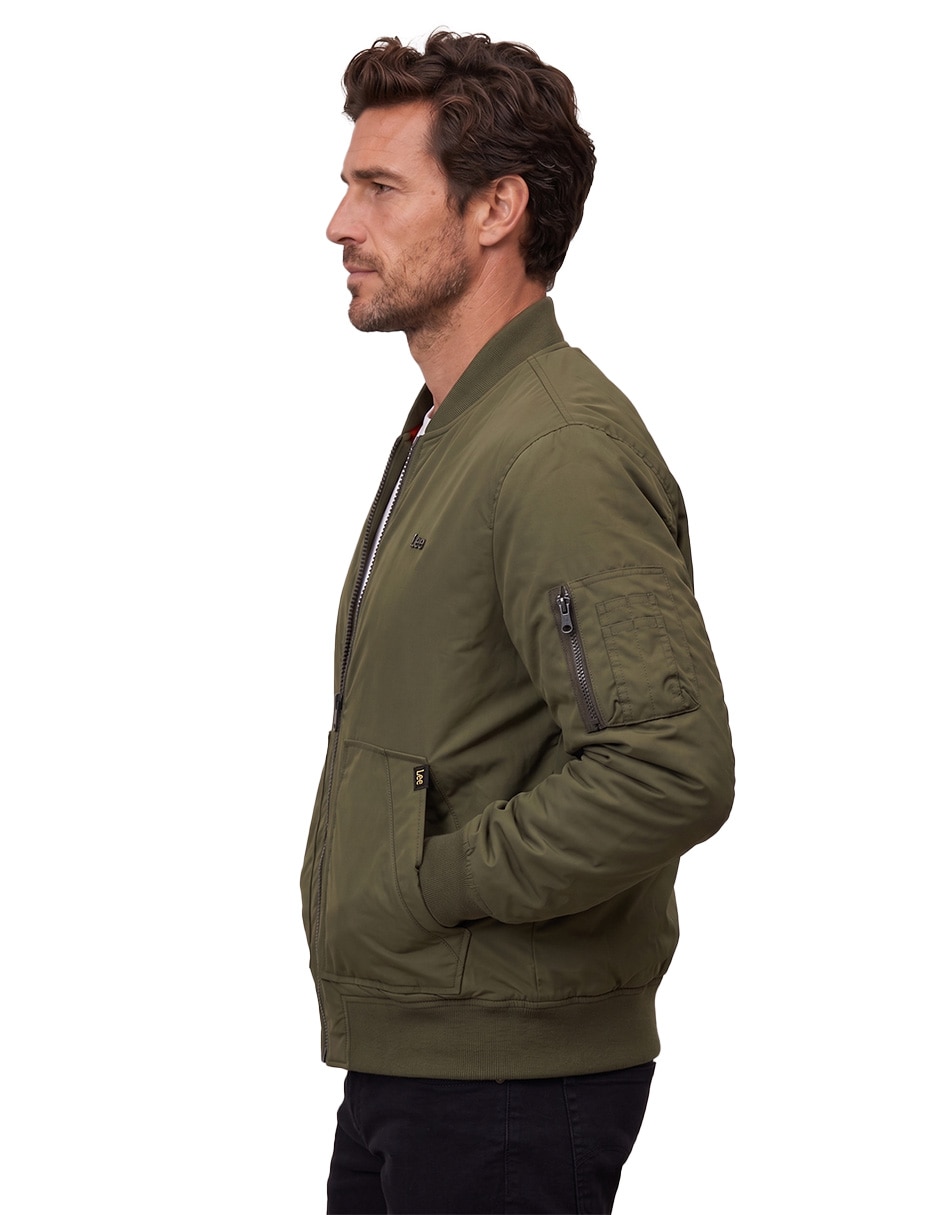 Chamarra bomber con bolsillos para hombre 2