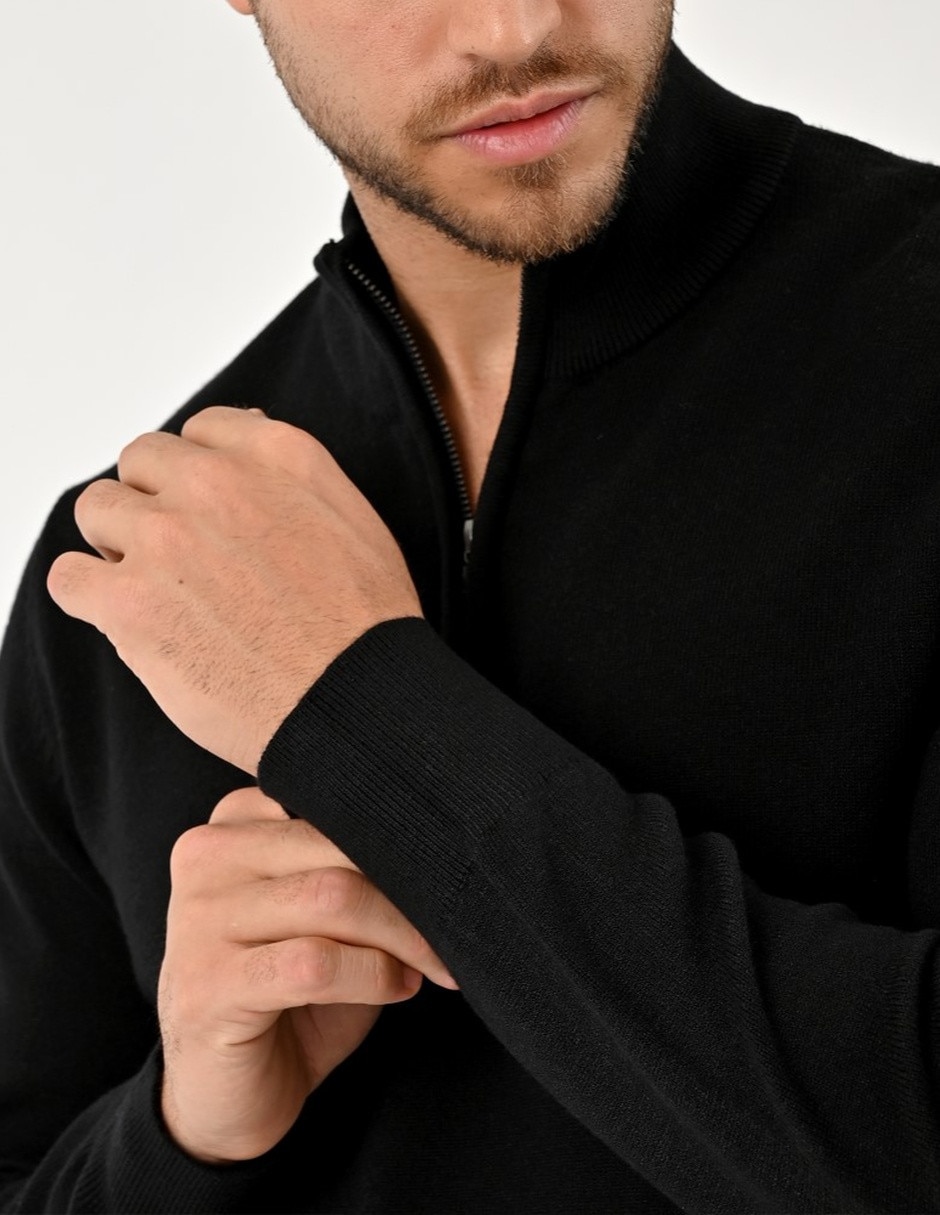 Suéter cuello con cierre para hombre 3