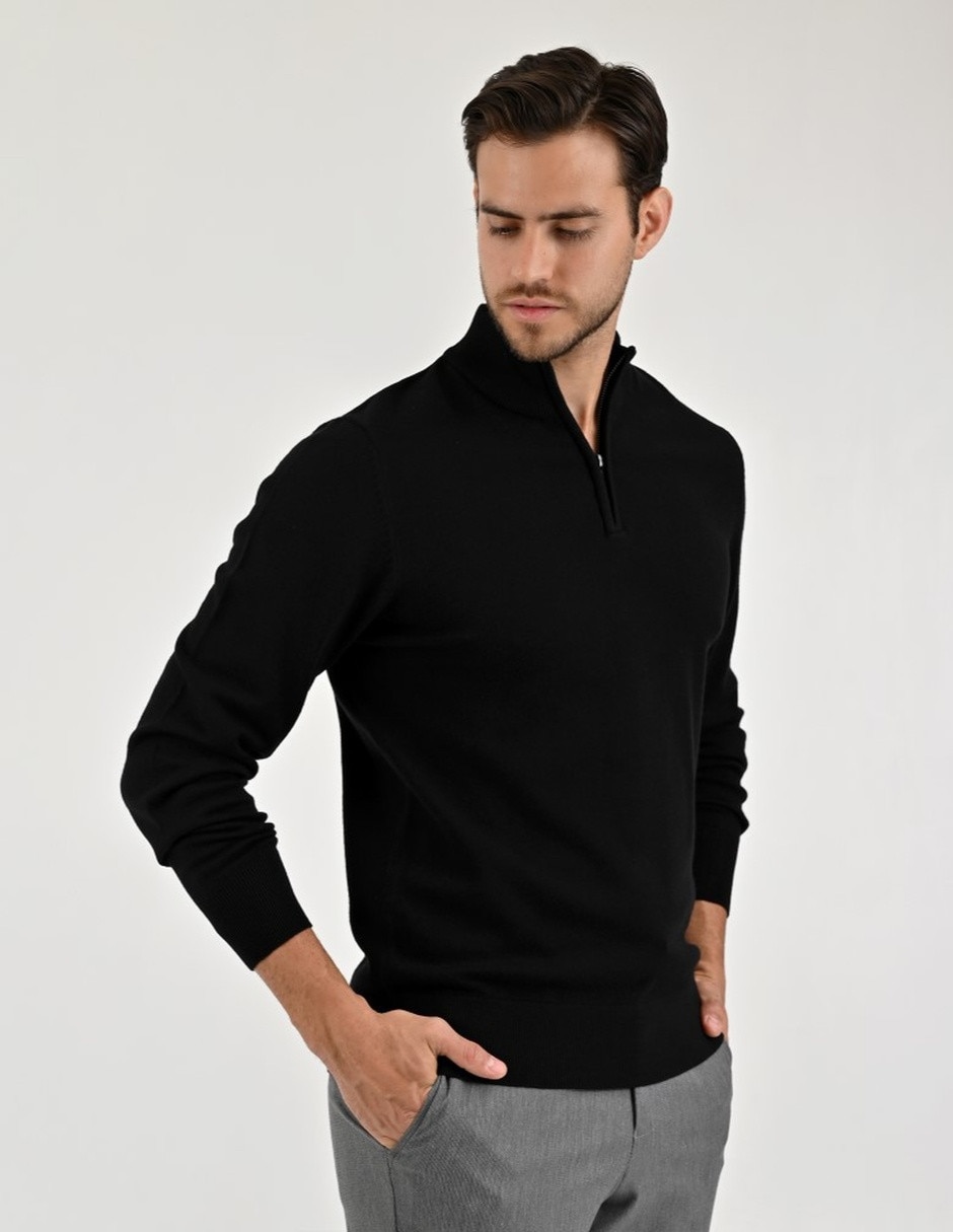 Suéter cuello con cierre para hombre 5