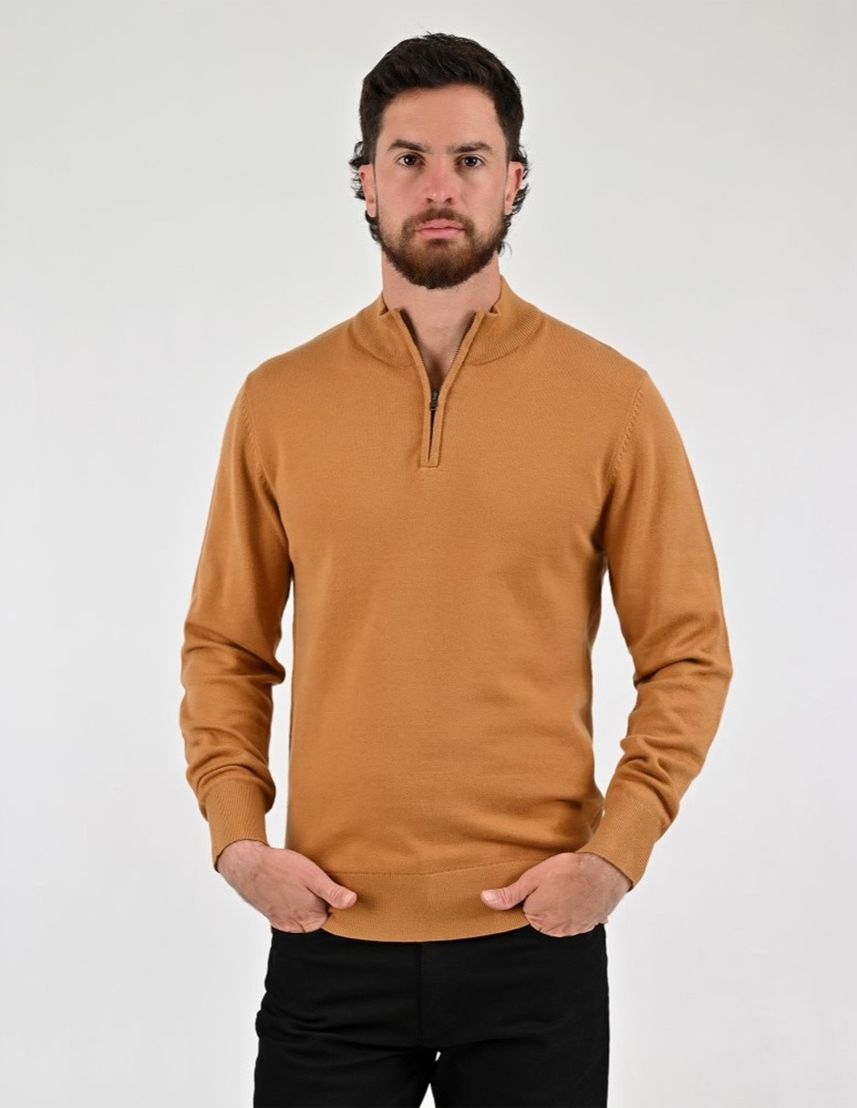 Suéter cuello con cierre para hombre Suéter cuello con cierre para hombre