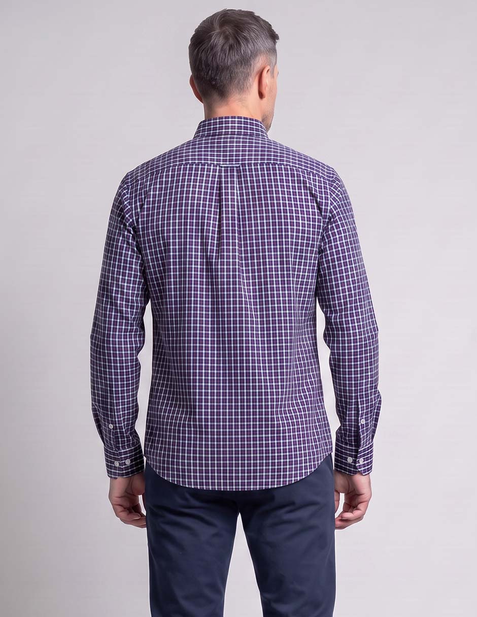Camisa casual de algodón manga larga para hombre 2