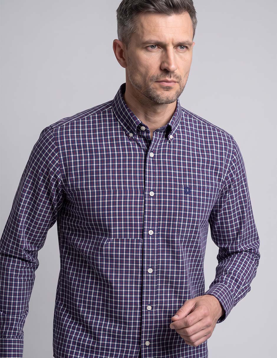 Camisa casual de algodón manga larga para hombre 3