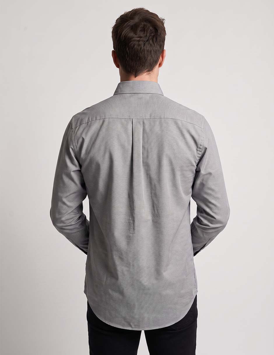Camisa casual de algodón manga larga para hombre