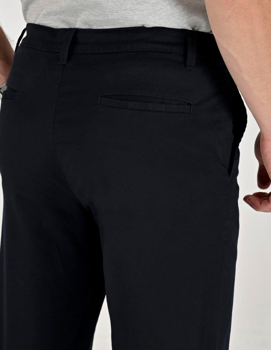 Pantalón casual slim de gabardina para hombre 4