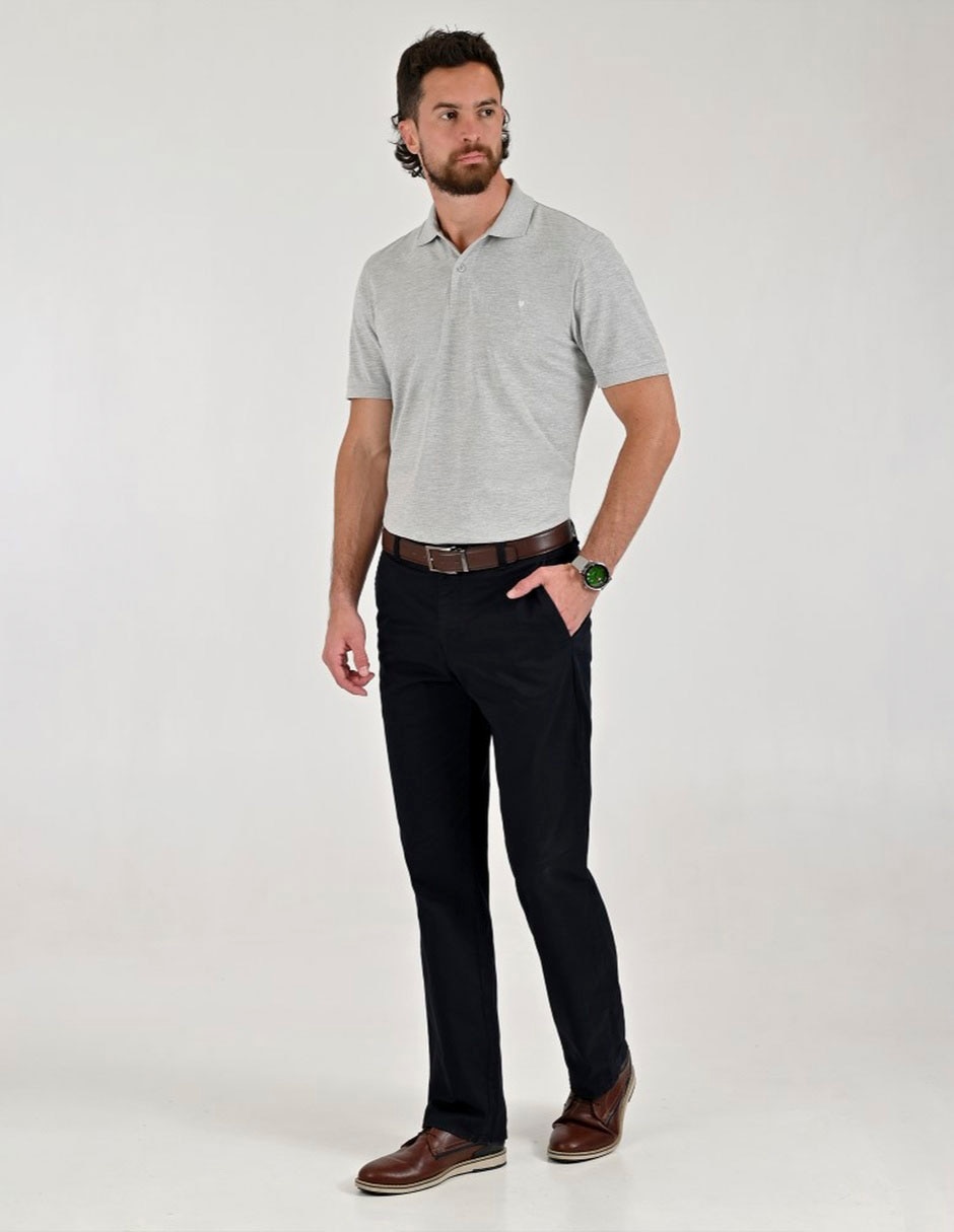 Pantalón casual slim de gabardina para hombre 5