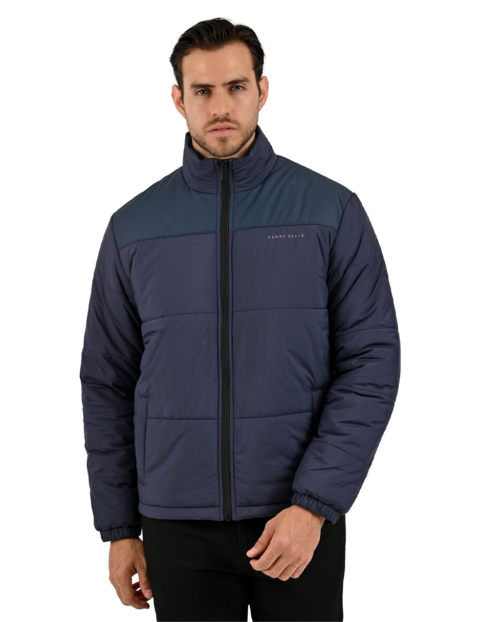 Chamarra acolchada con bolsillos para hombre Chamarra acolchada con bolsillos para hombre