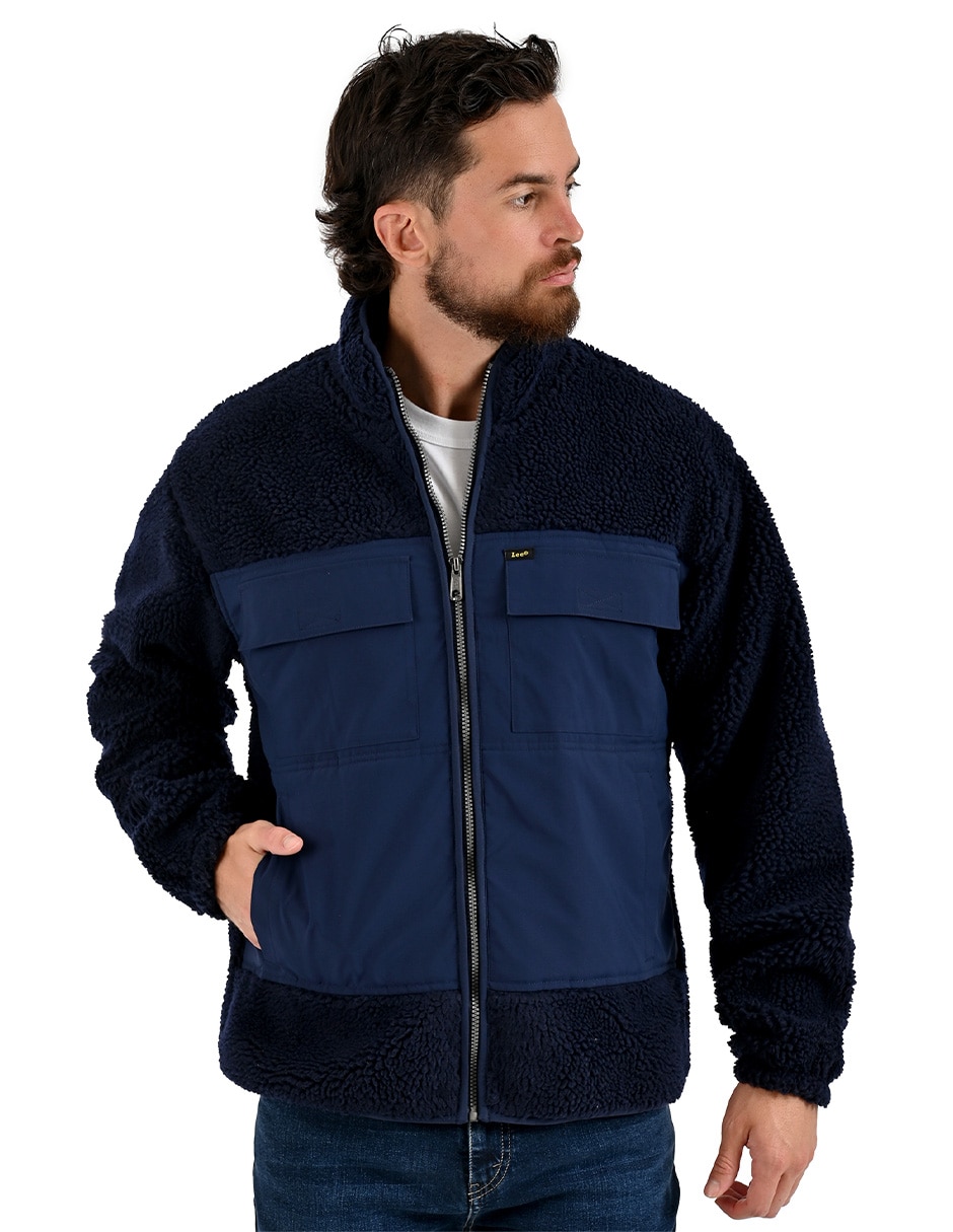 Chamarra casual con bolsillos para hombre Chamarra casual con bolsillos para hombre