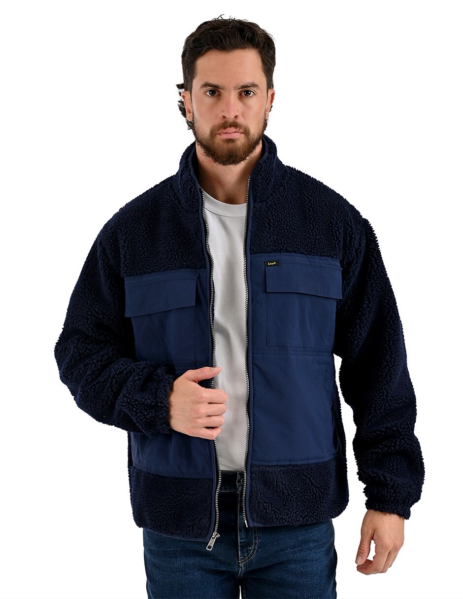 Chamarra casual con bolsillos para hombre 5