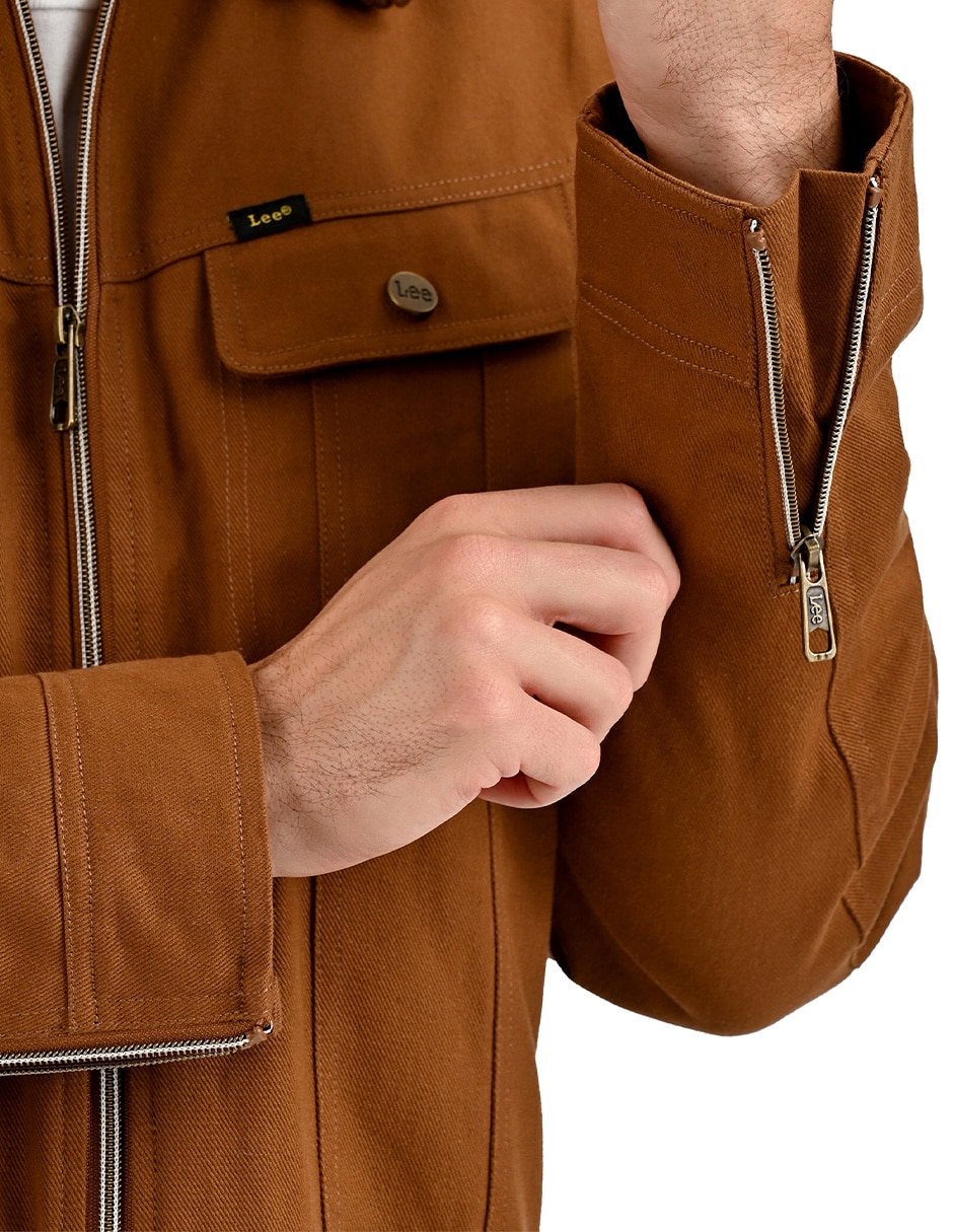 Chamarra casual chamarrasde algodón con bolsillos para hombre 3