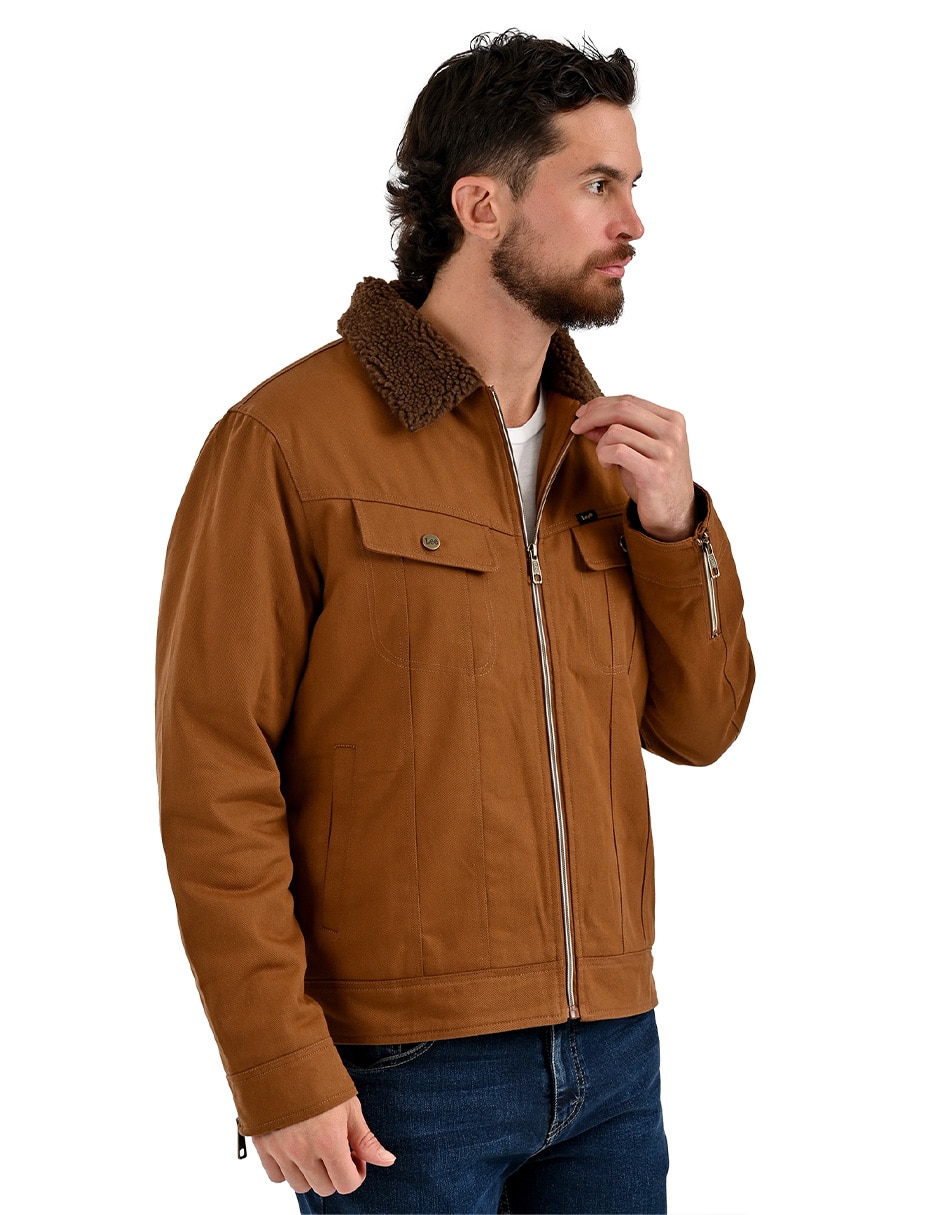 Chamarra casual chamarrasde algodón con bolsillos para hombre 5