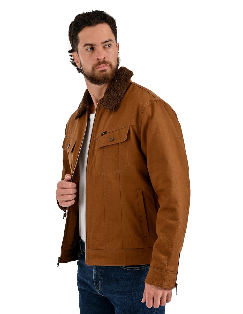 Chamarra casual chamarrasde algodón con bolsillos para hombre 6