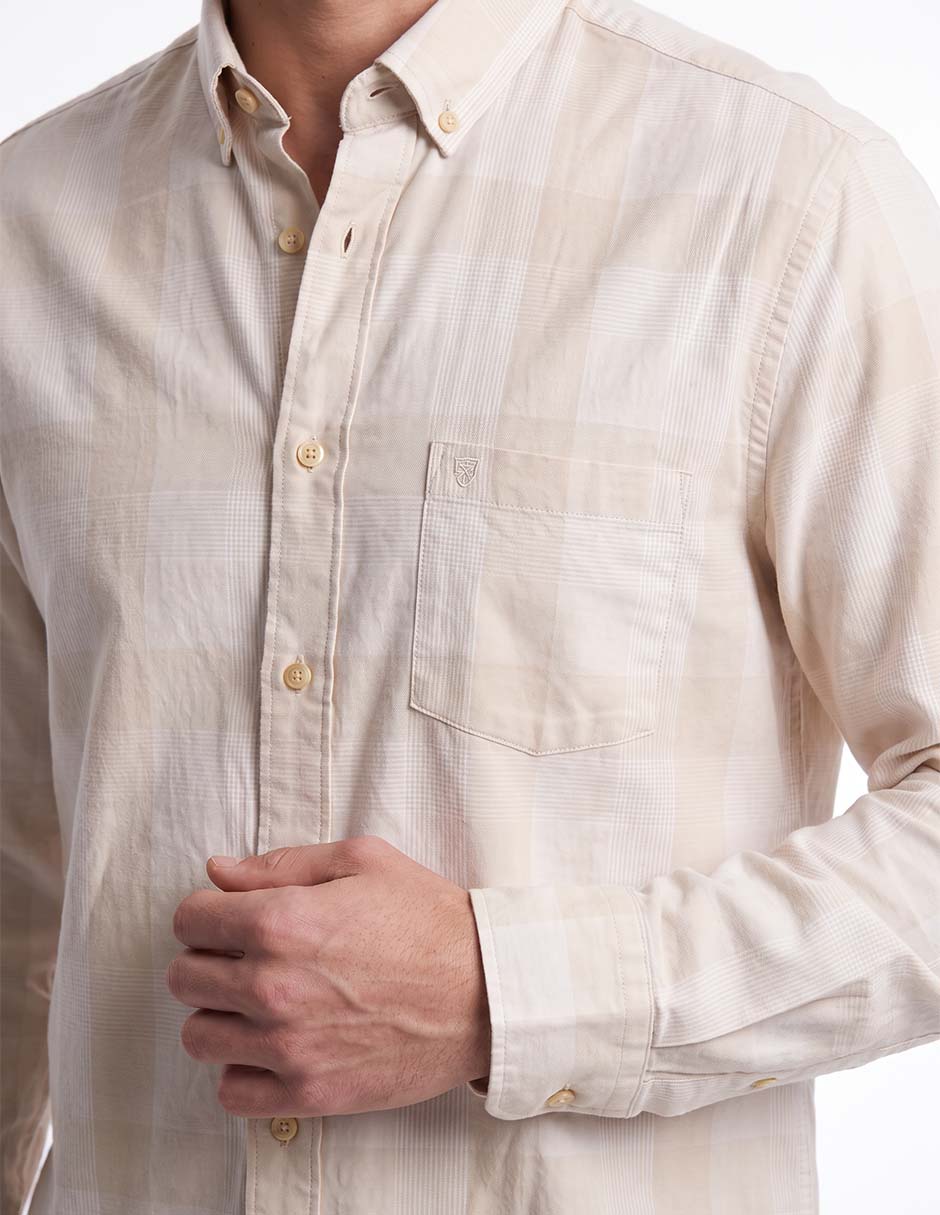 Camisa casual de algodón manga larga para hombre 4