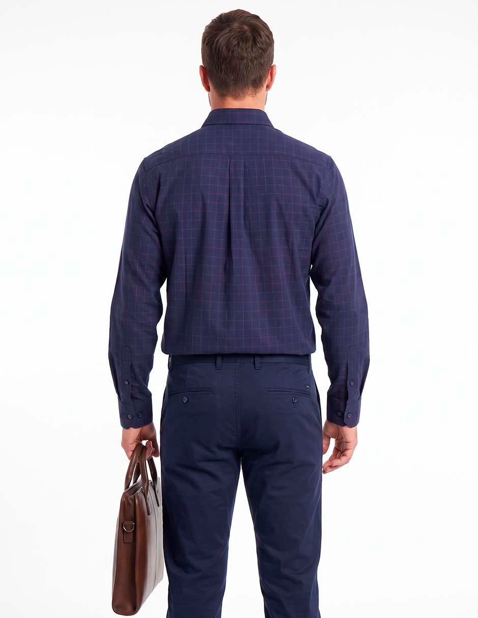 Camisa casual de algodón manga larga para hombre 2