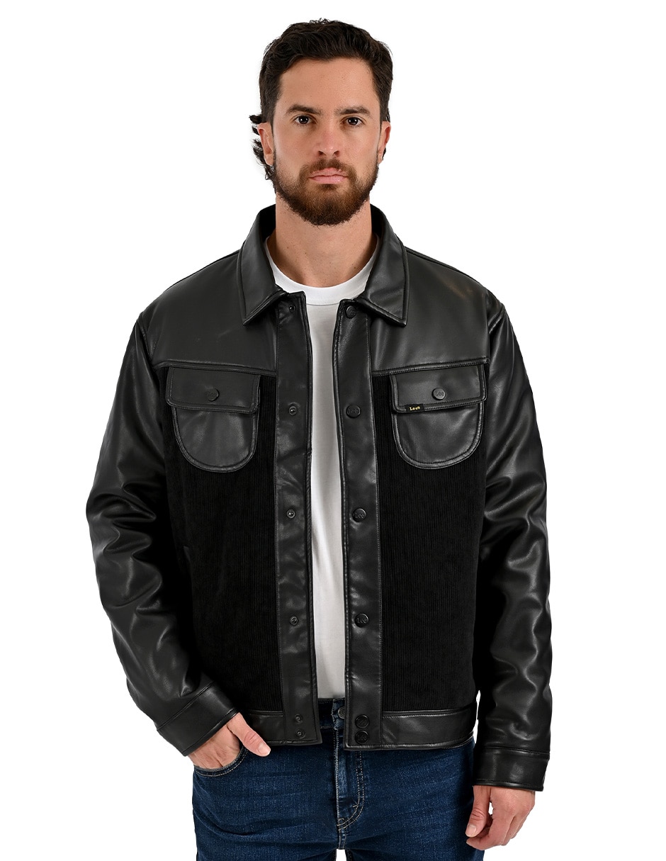 Chamarra casual chamarrascon bolsillos para hombre 1