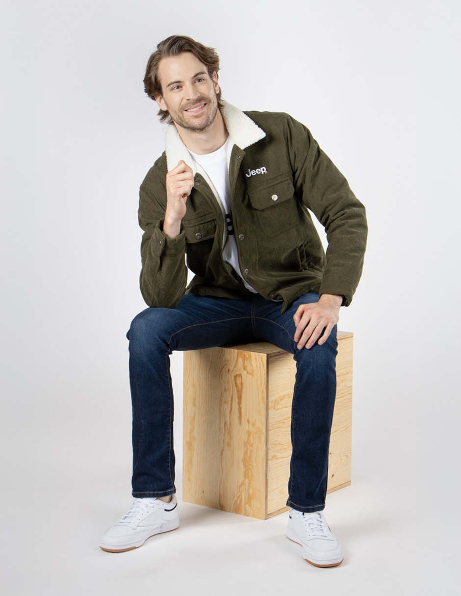 Chamarra casual sherpa para hombre 4